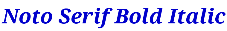 Noto Serif Bold Italic フォント